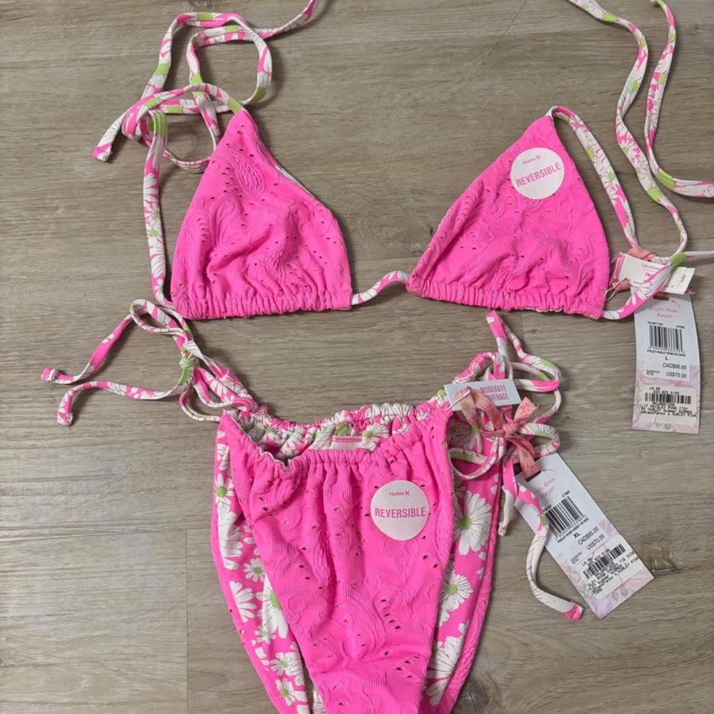 Reversible love shack fancy X Hurley bikini